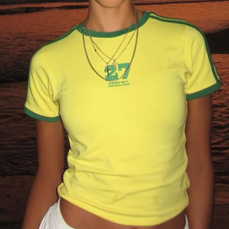 Y2k Vintage Five-star Crop Tops ClothesLuxe