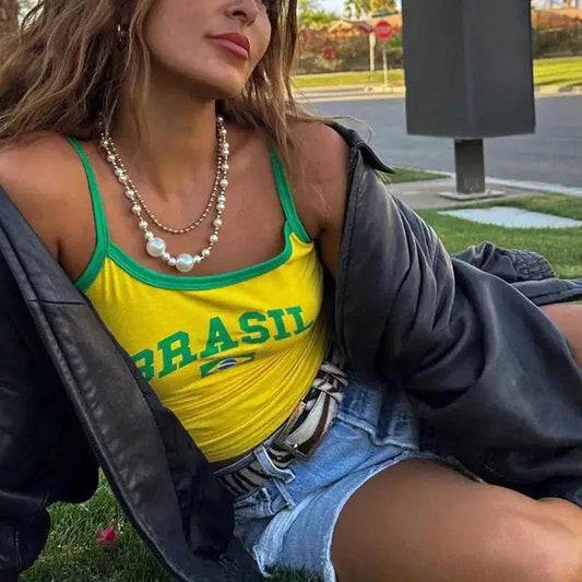 90s Brazil Crop Tops ClothesLuxe