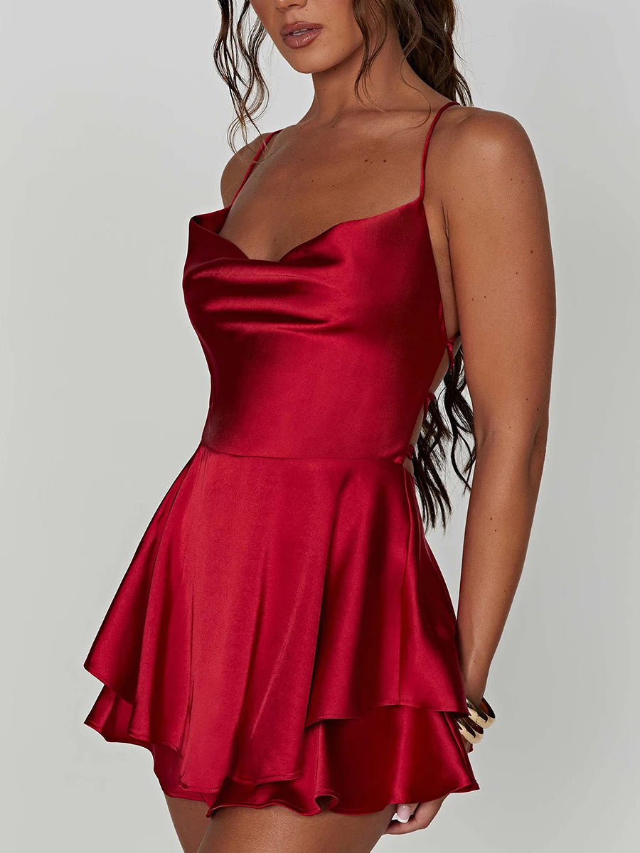 Satin Silk Women Dress ClothesLuxe