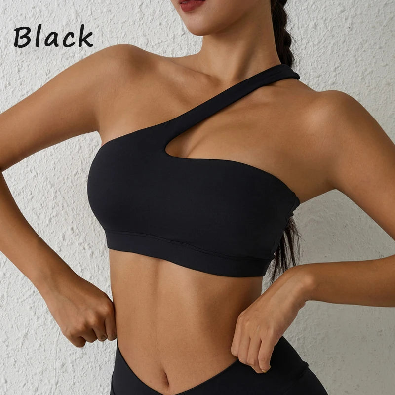 One-Shoulder Sports Bra ClothesLuxe