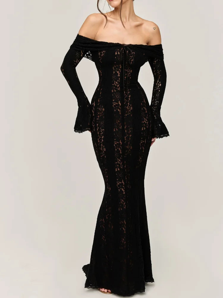 Sexy Flare Sleeve Dress ClothesLuxe