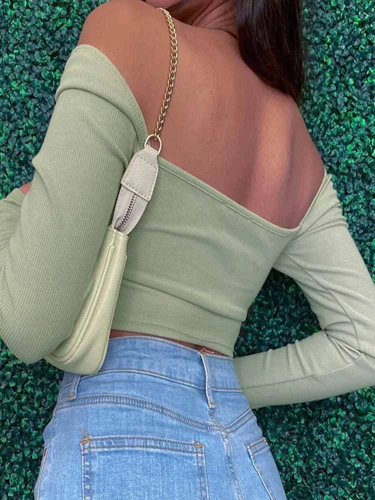 Hollow-Out V-neck Crop Top ClothesLuxe