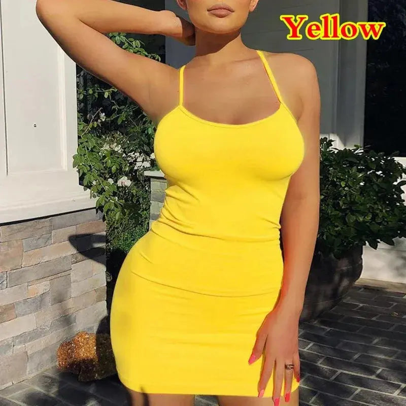Spaghetti Mini Dress 2025 My Store