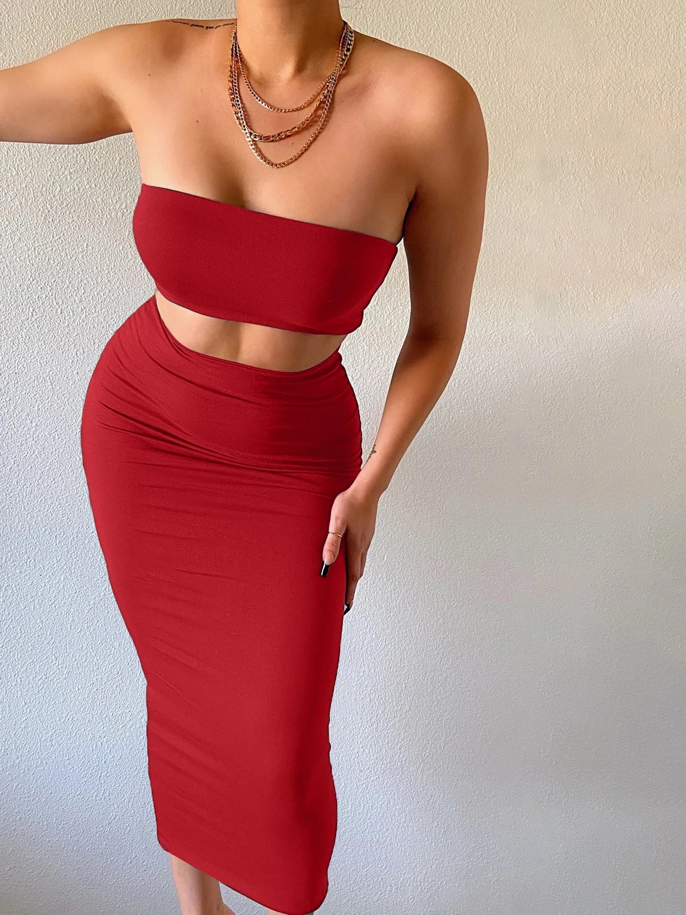 Hugcitar Elegant Women 2 Pcs Sets ClothesLuxe