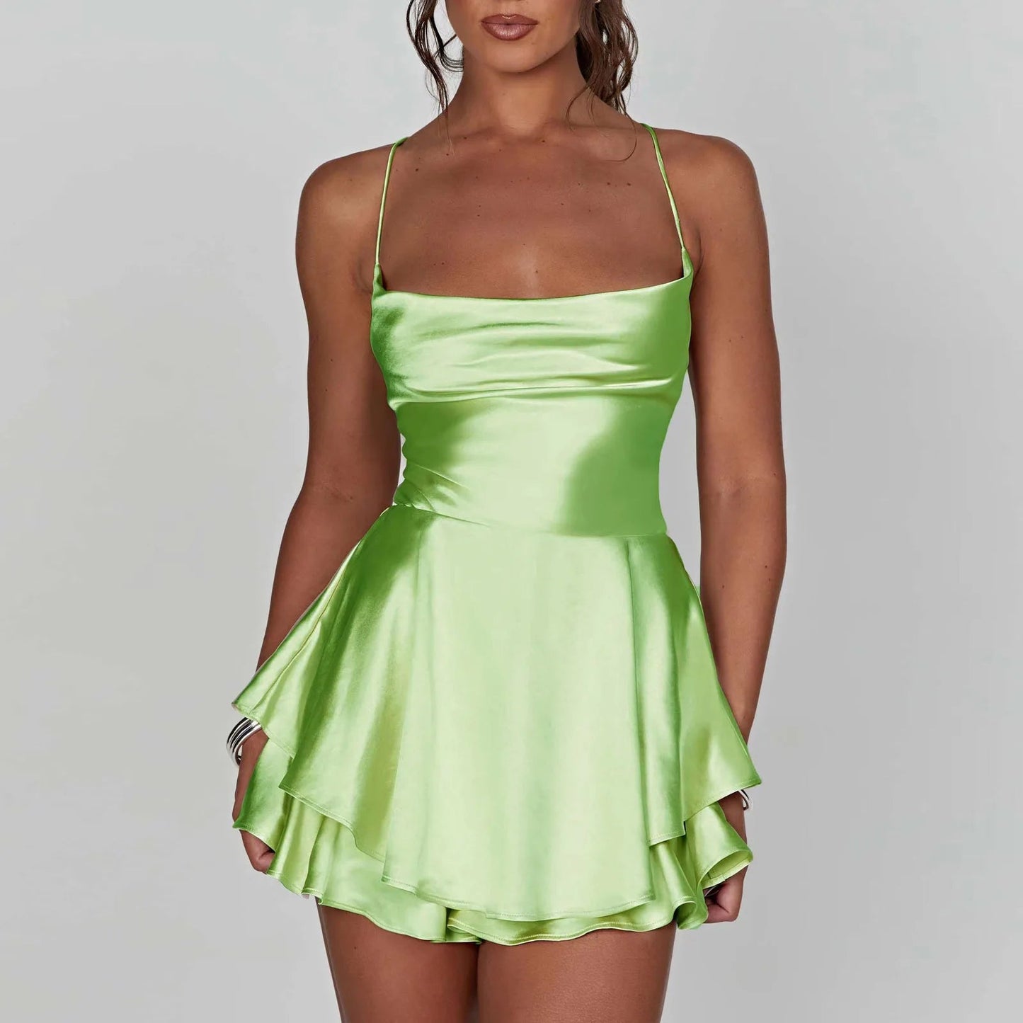 Satin Silk Women Dress ClothesLuxe