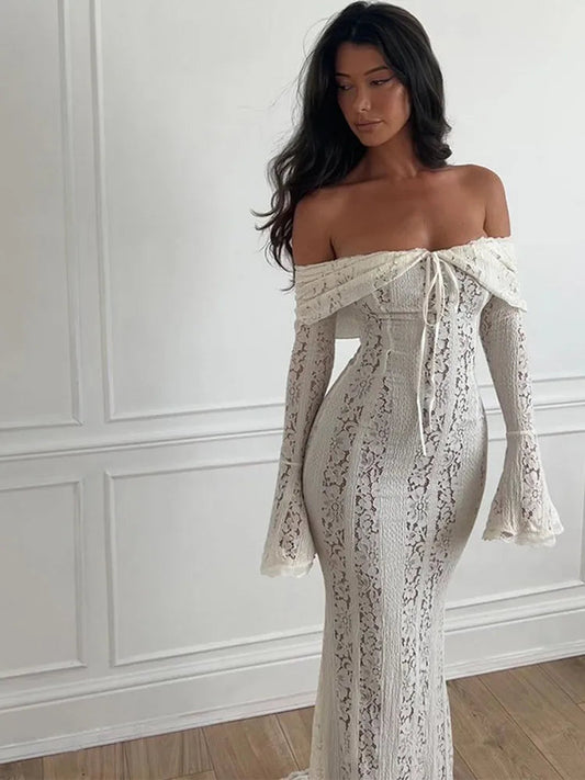 Sexy Flare Sleeve Dress ClothesLuxe